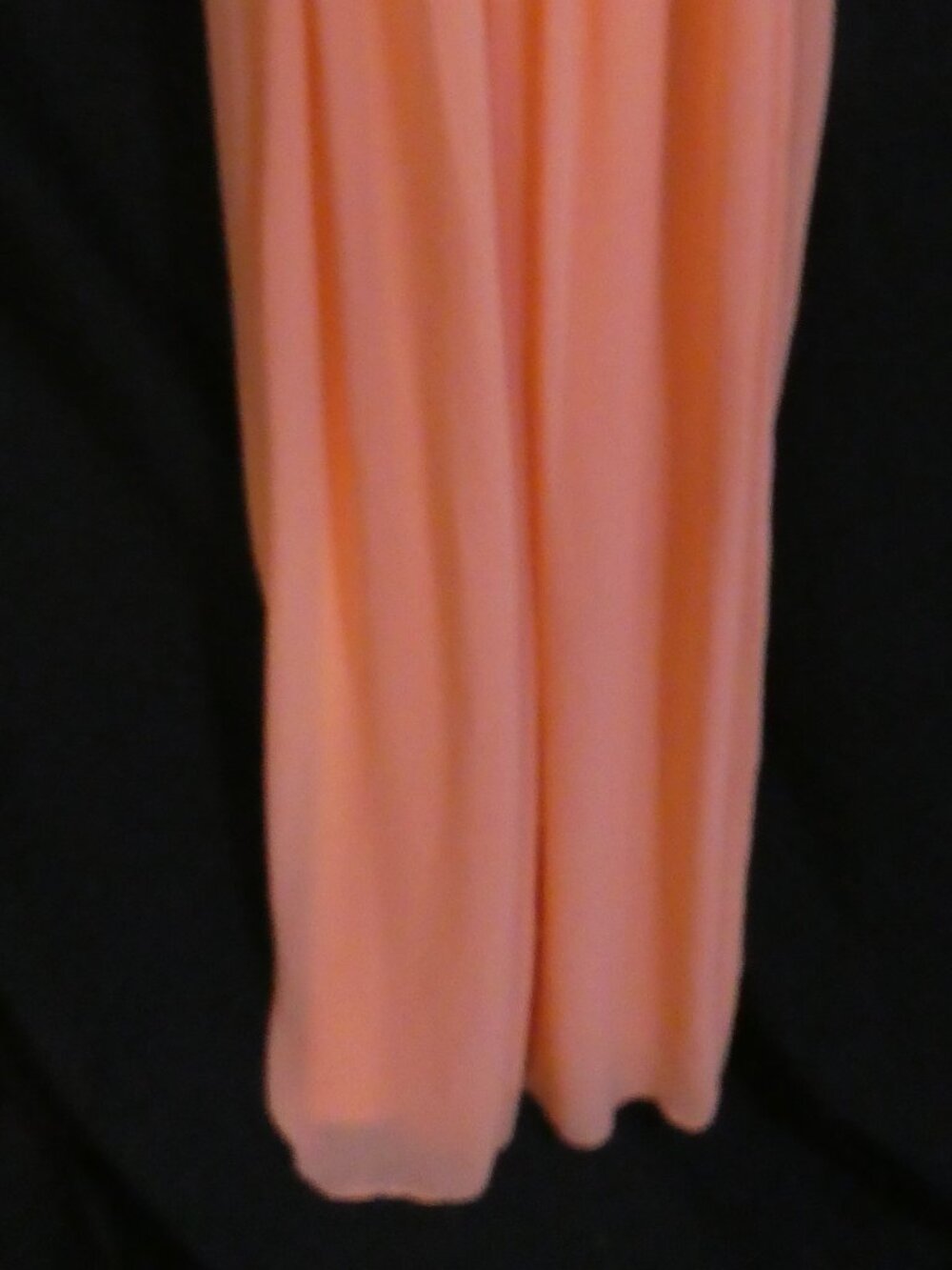 MANGO Suit Collection Beaded Halter Chiffon Maxi Dress Peach Orange - Size 9 - Picture 10 of 16